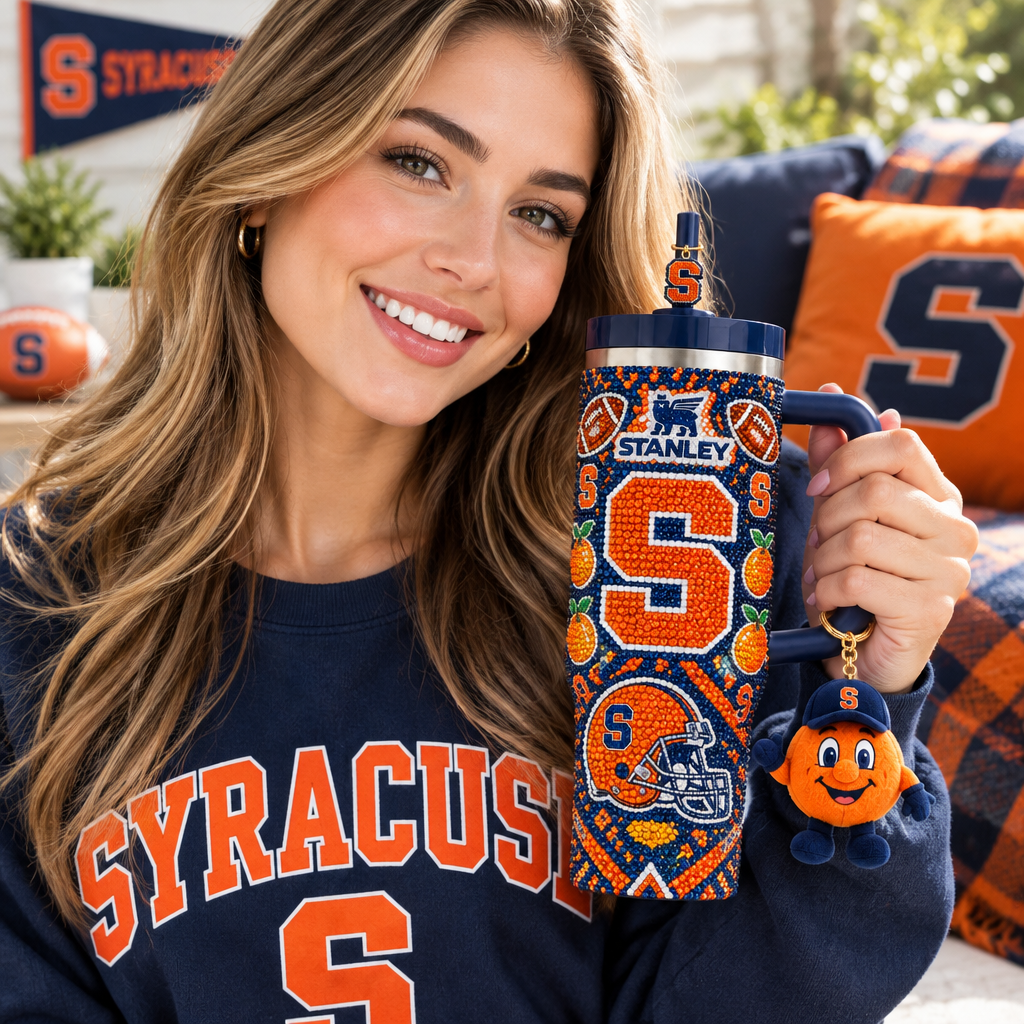 Syracuse Orange 40oz Tumbler With Handle TTNL