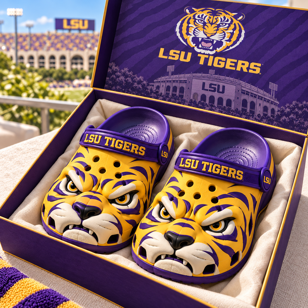 LSU Premium SCULPTED COLLECTOR CLOGS HQH