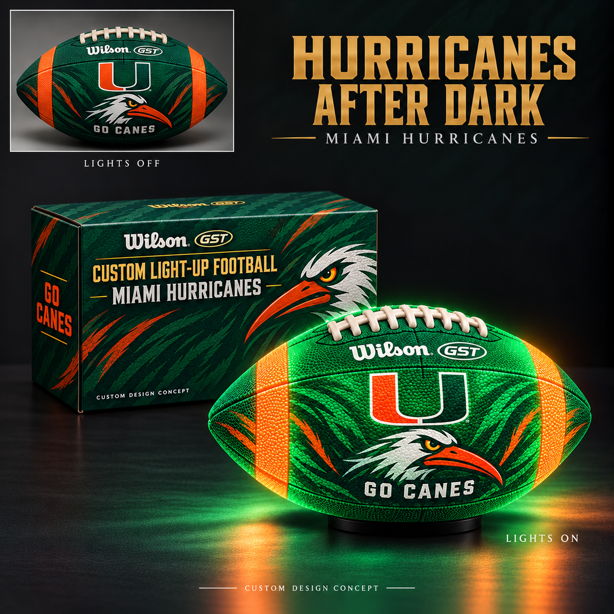MHC Premium Light-Up Football NHVH