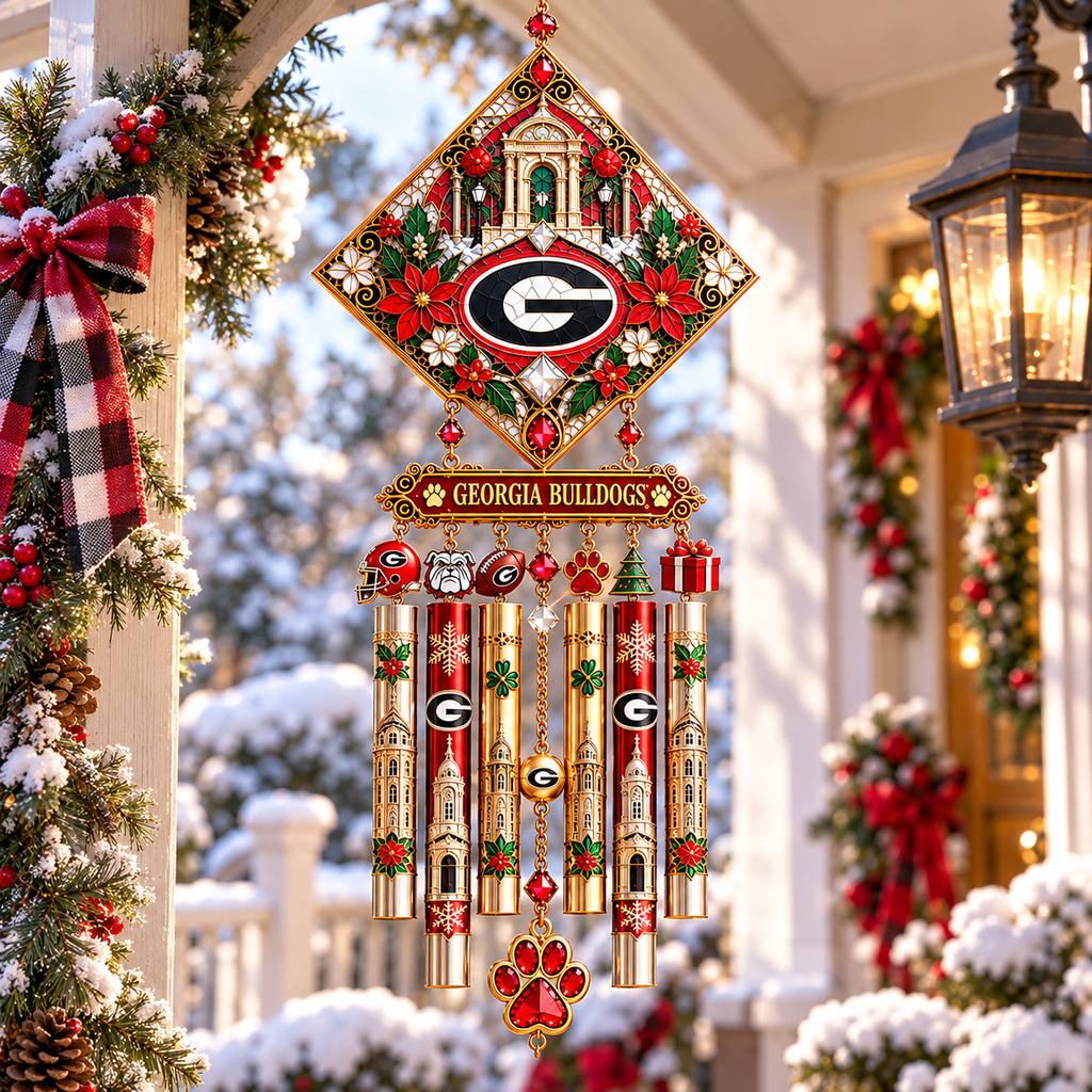 GGBD Premium Christmas Stained Glass Wind Chime NTNA