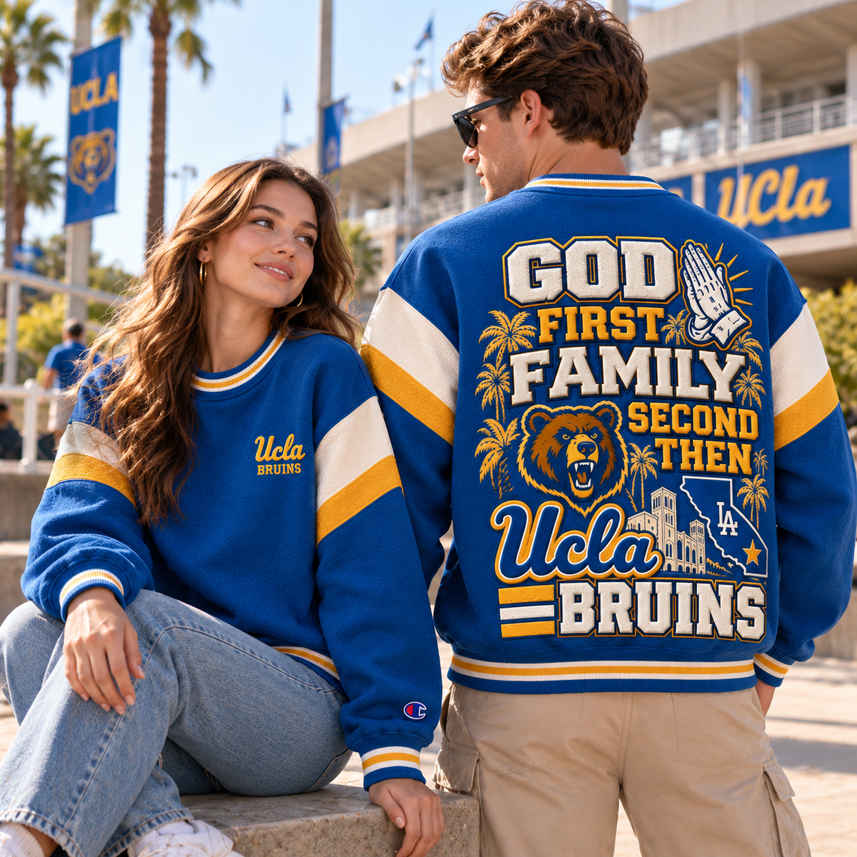 UCLA Premium Embroidered Crewneck Sweatshirt BMD