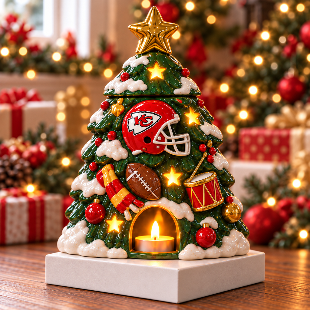 KCC CHRISTMAS CERAMIC CANDLE HOLDER SET HQH