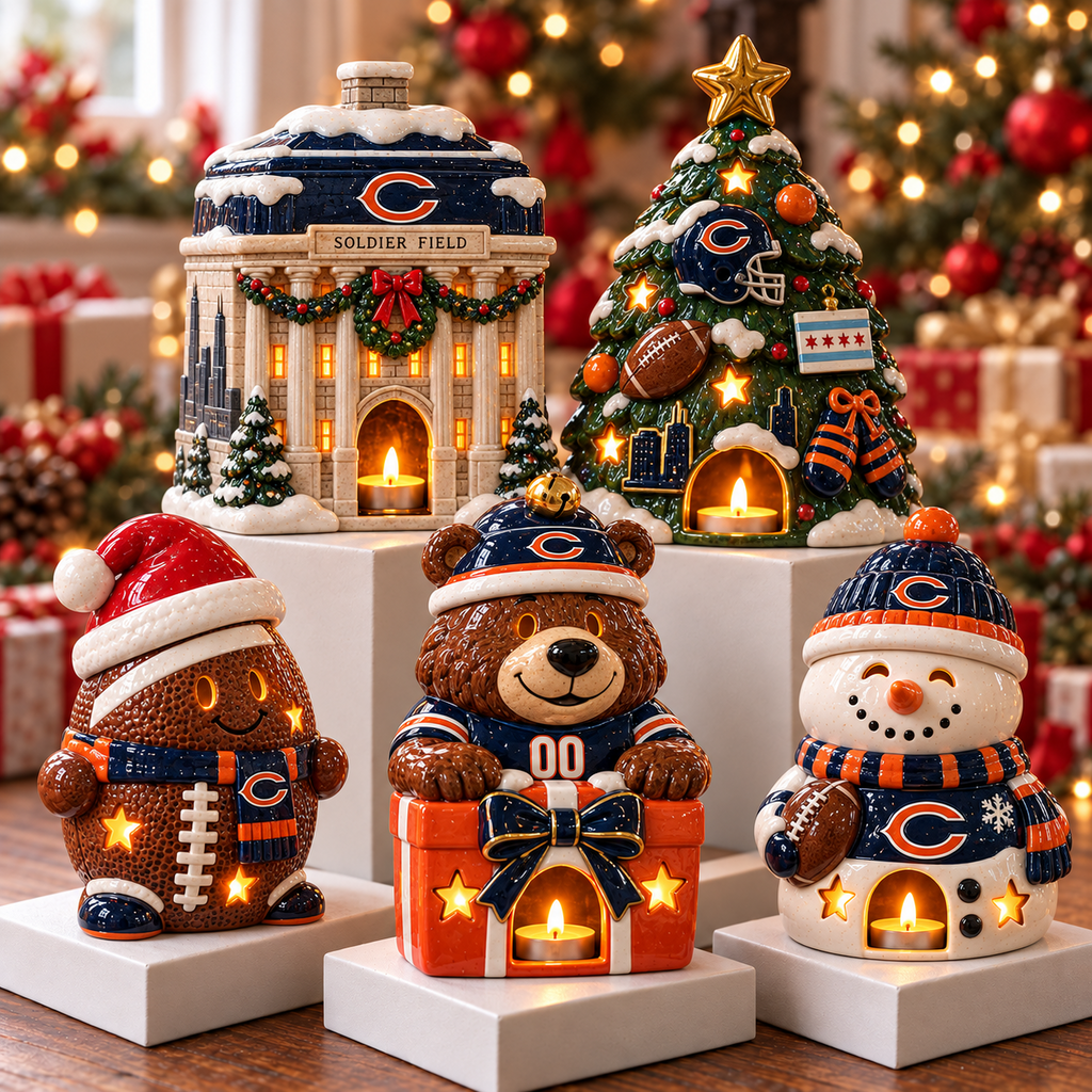 CCB CHRISTMAS CERAMIC CANDLE HOLDER SET HQH