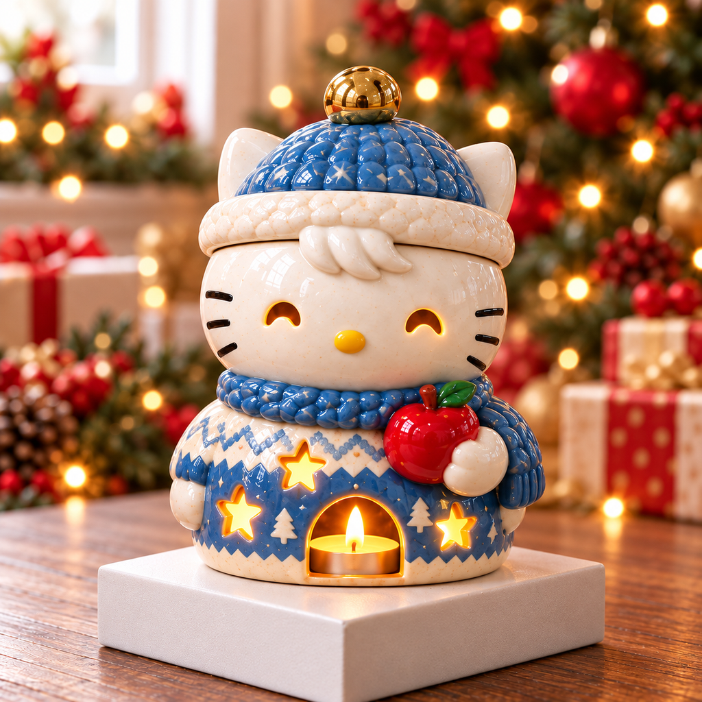 HLKT CHRISTMAS CERAMIC CANDLE HOLDER SET HQH