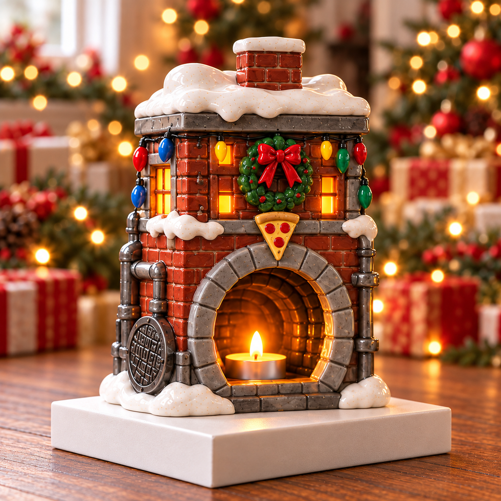NJT CHRISTMAS CERAMIC CANDLE HOLDER SET HQH