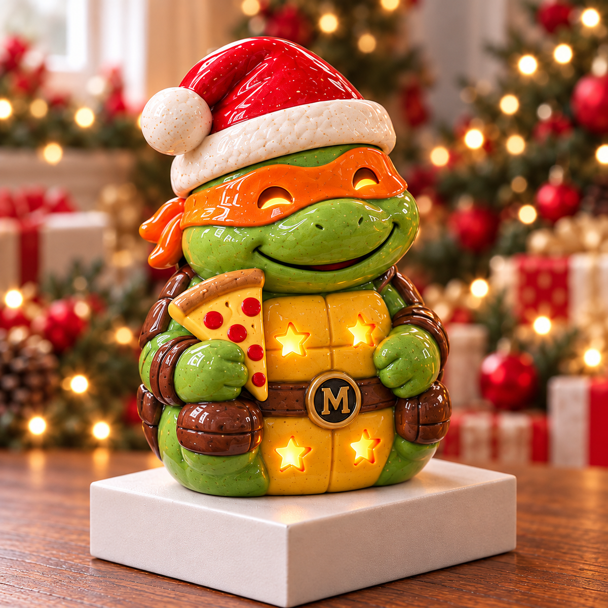 NJT CHRISTMAS CERAMIC CANDLE HOLDER SET HQH