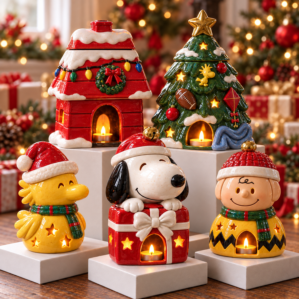 SPNY CHRISTMAS CERAMIC CANDLE HOLDER SET HQH