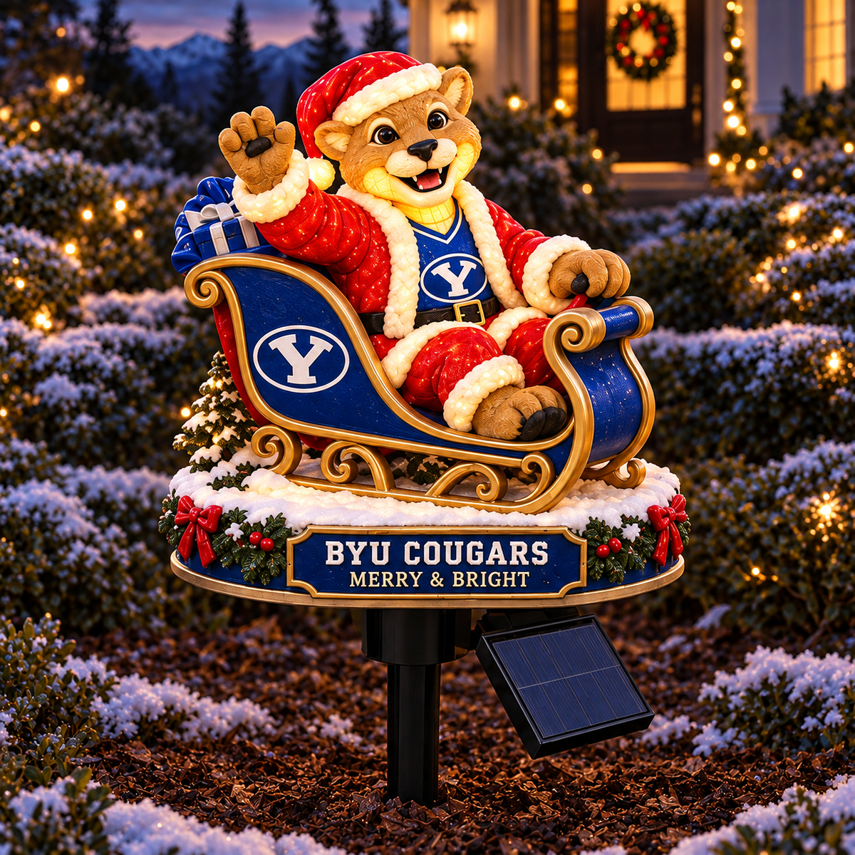 BYU PREMIUM CHRISTMAS SOLAR GARDEN LIGHTS SET HQH