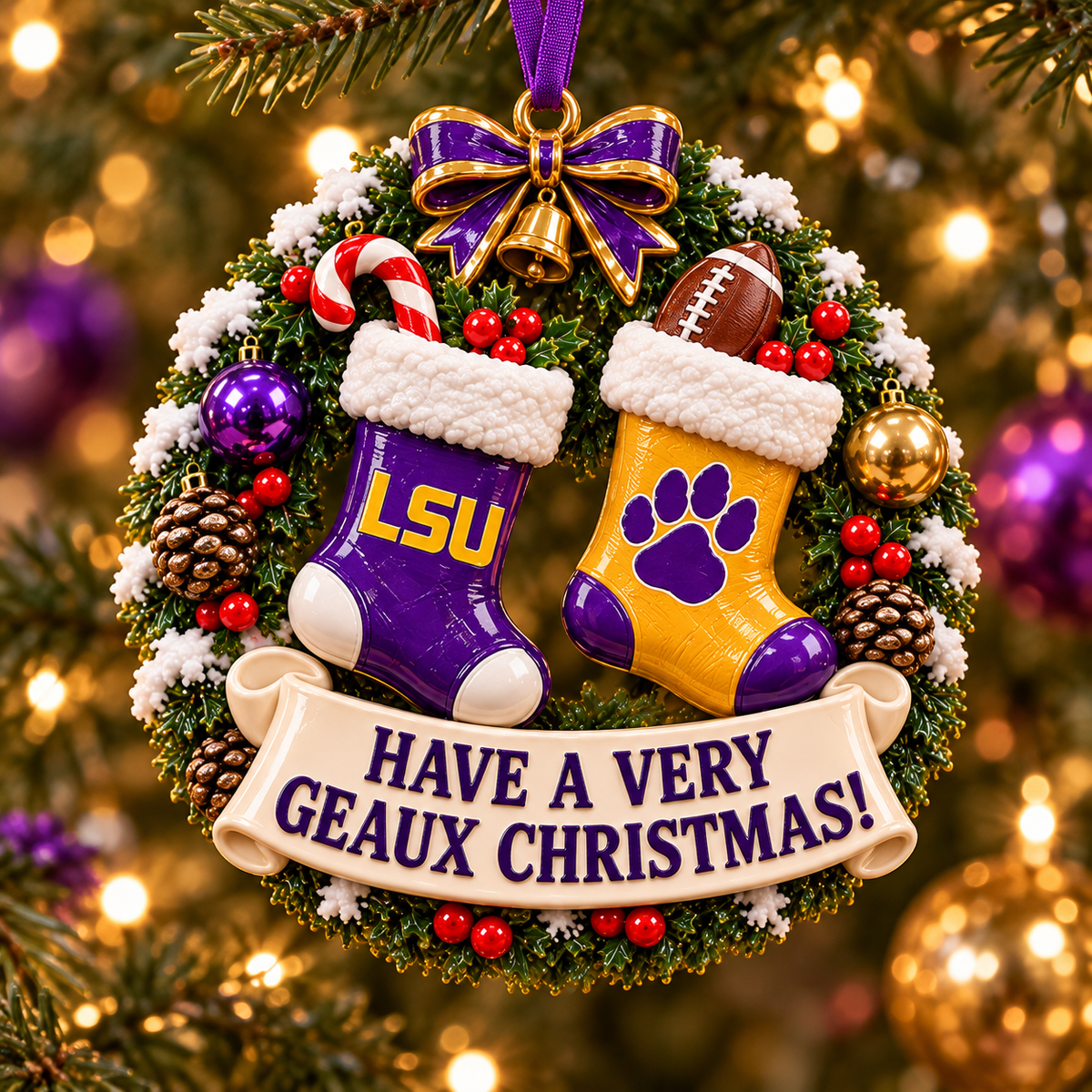 LSU Special Christmas Tree Ornament TTTT