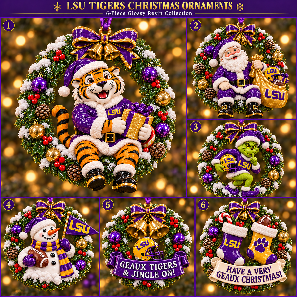 LSU Special Christmas Tree Ornament TTTT
