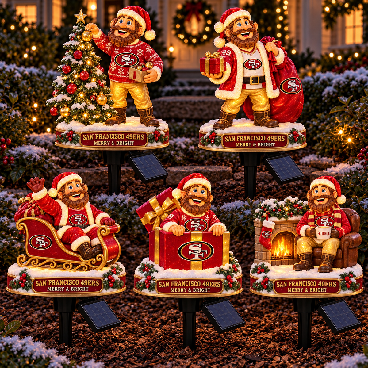 SF49 PREMIUM CHRISTMAS SOLAR GARDEN LIGHTS SET HQH