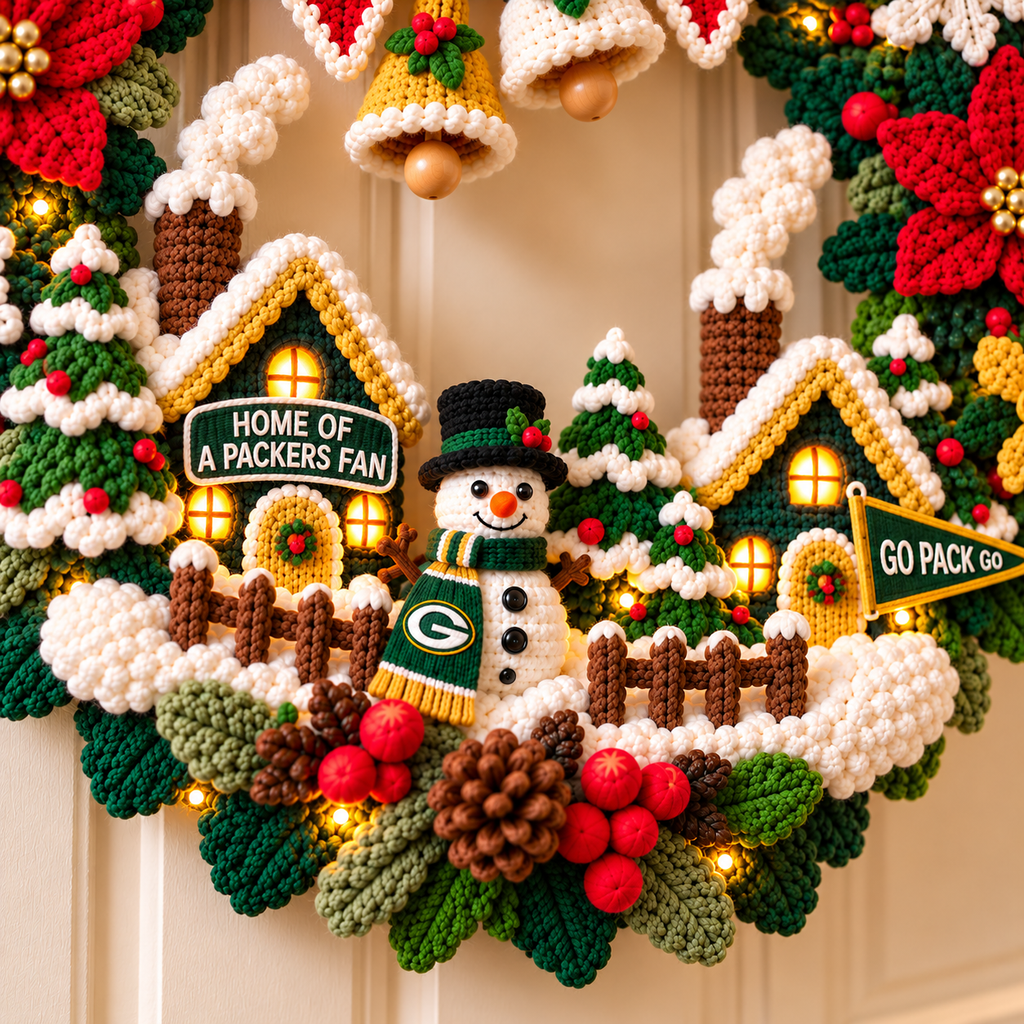 GBP Christmas Village Crochet-Style Wreath PNPA