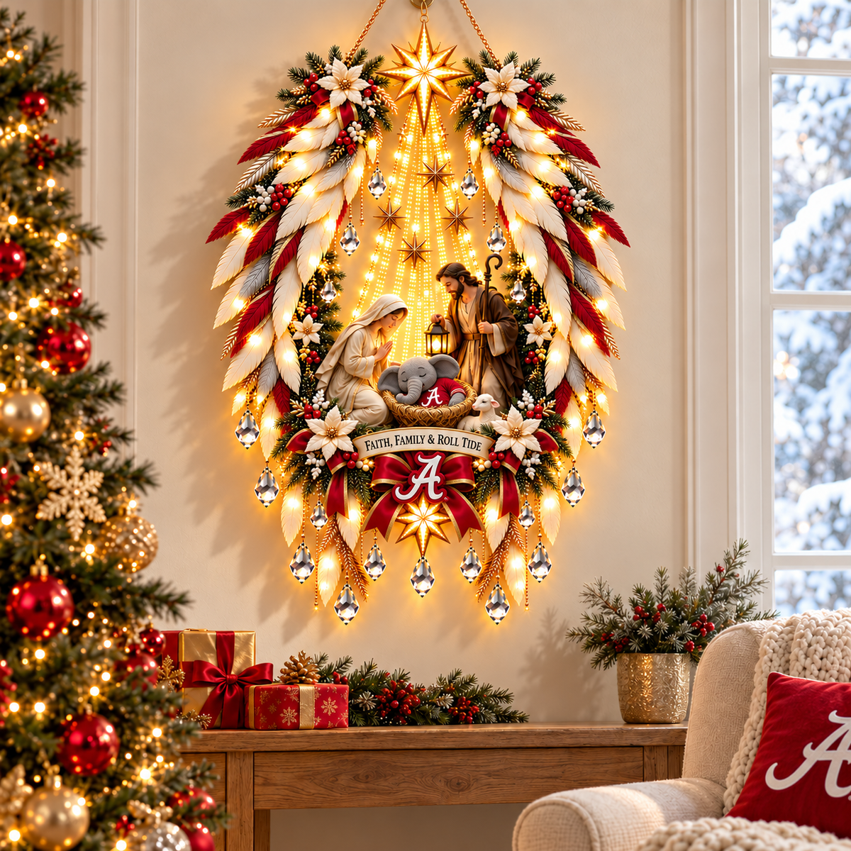 ACT Illuminated Christmas Nativity Angel Wings PNPA