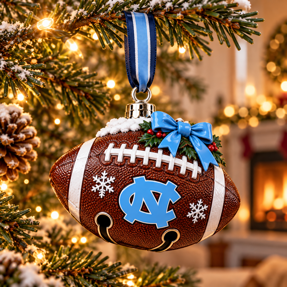 Premium UNC Christmas Bell Ornament TTMH