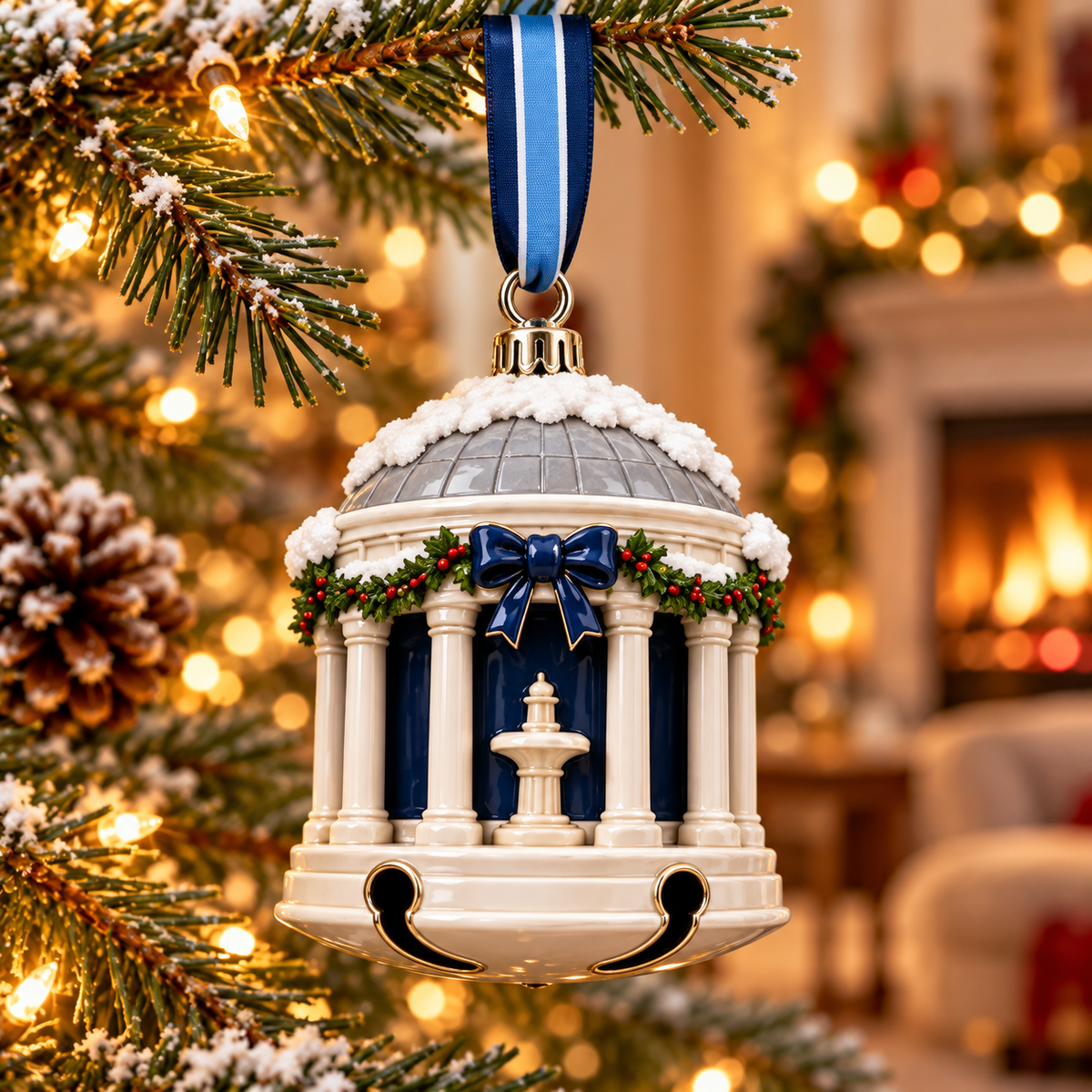 Premium UNC Christmas Bell Ornament TTMH