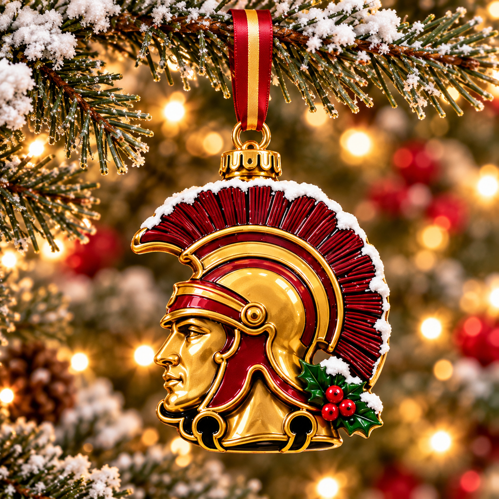 Premium USC Christmas Bell Ornament PVNA