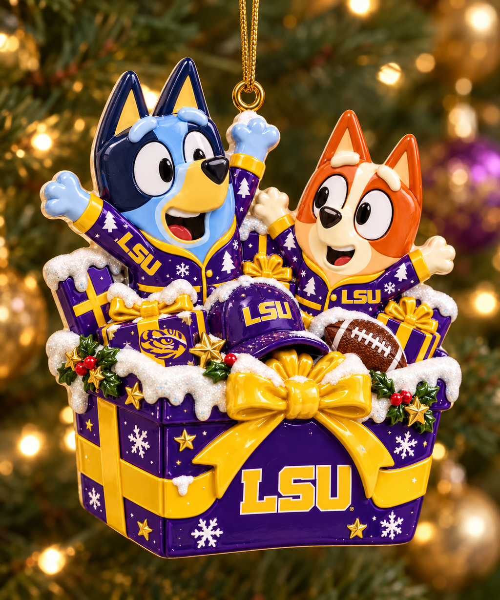LSU Premium Christmas Tree Ornament TMH