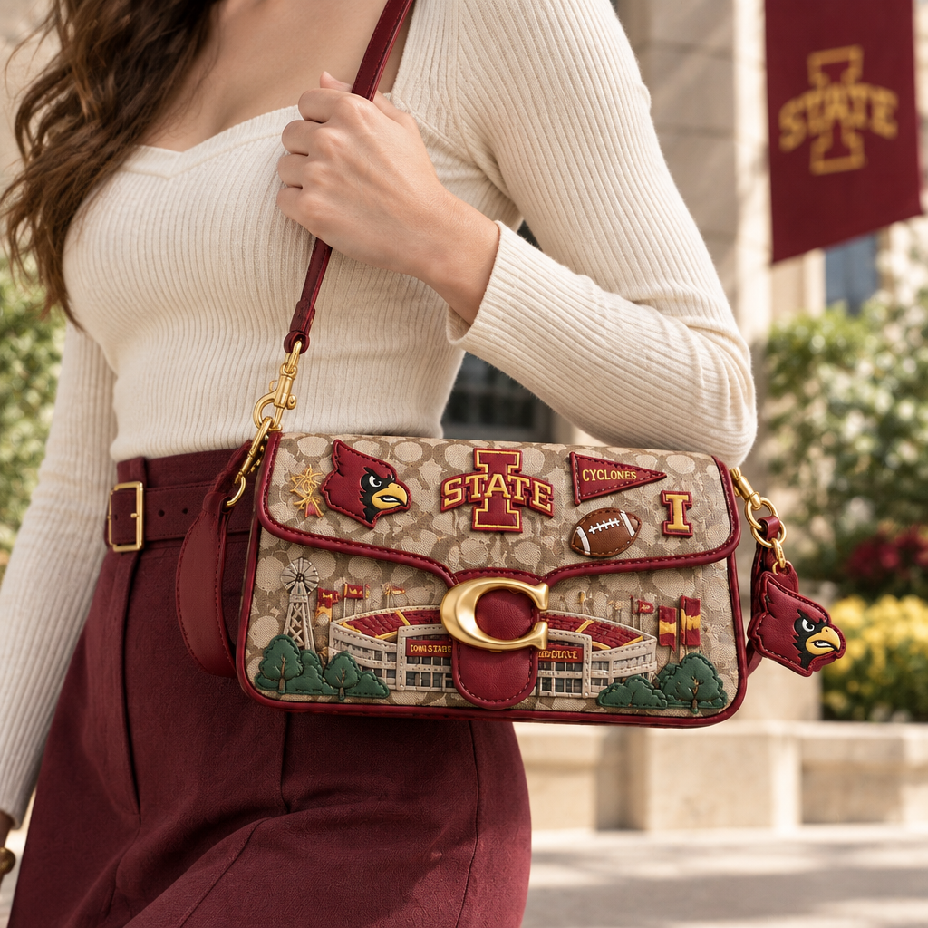 Iowa State Cyclones Coach Shoulder Cross With Charm