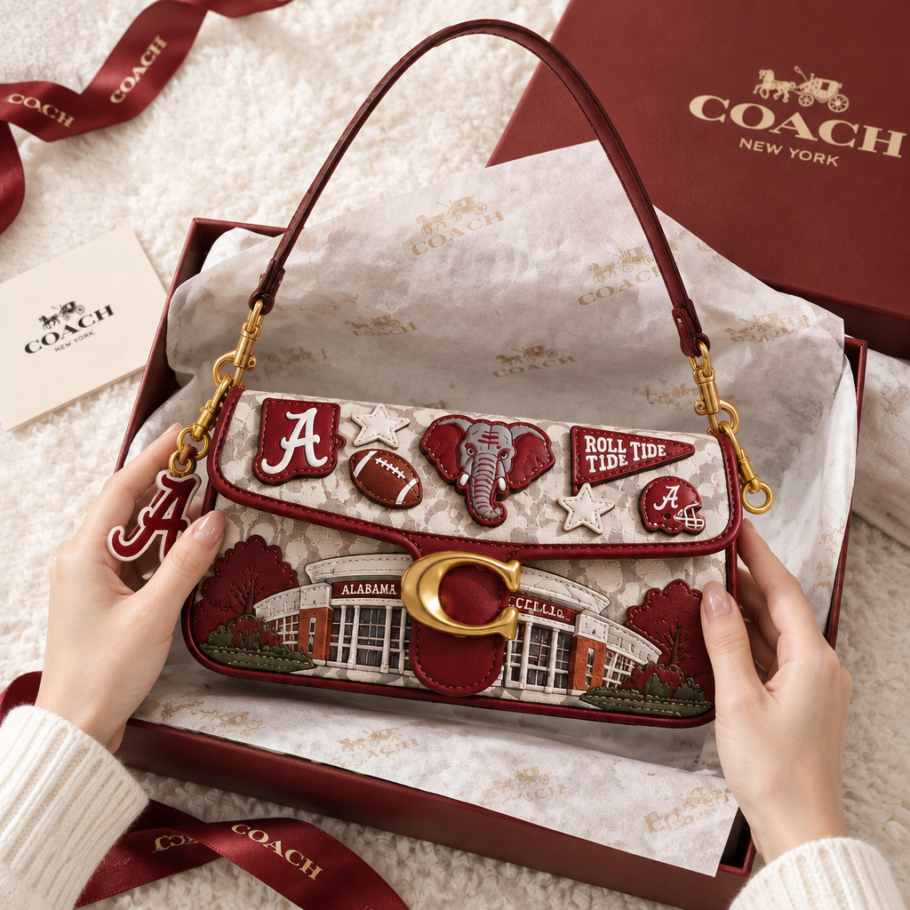Alabama Crimson Tide Coach Shoulder Cross With Charm