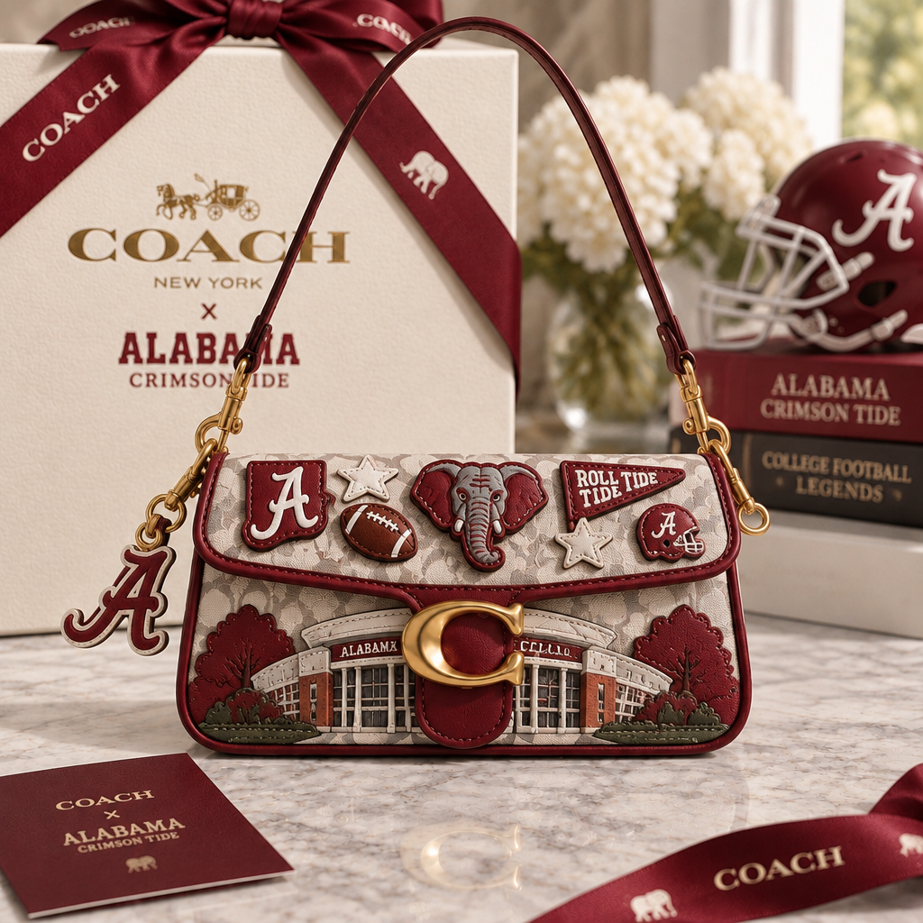 Alabama Crimson Tide Coach Shoulder Cross With Charm