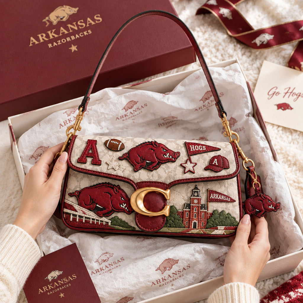 Arkansas Razorbacks Coach Shoulder Cross With Charm