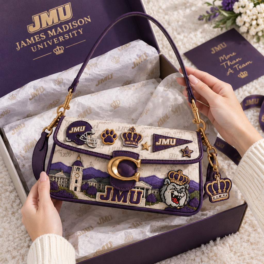 James Madison Dukes Coach Shoulder Cross With Charm