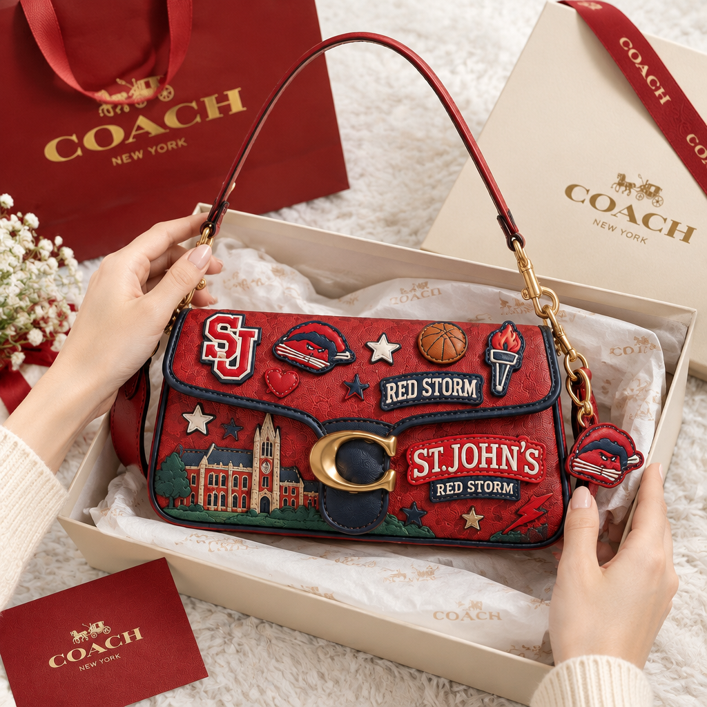 St John S Red Storm Coach Shoulder Cross With Charm