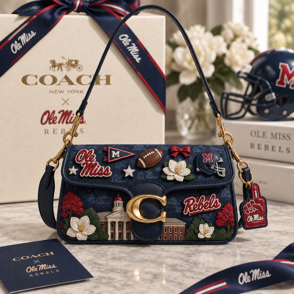 Ole Miss Rebels Coach Shoulder Cross With Charm