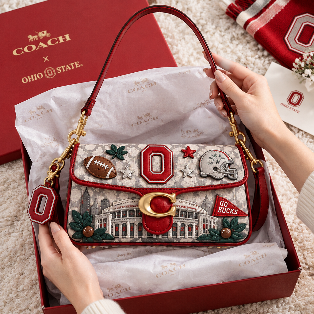 Ohio State Buckeyes Coach Shoulder Cross With Charm