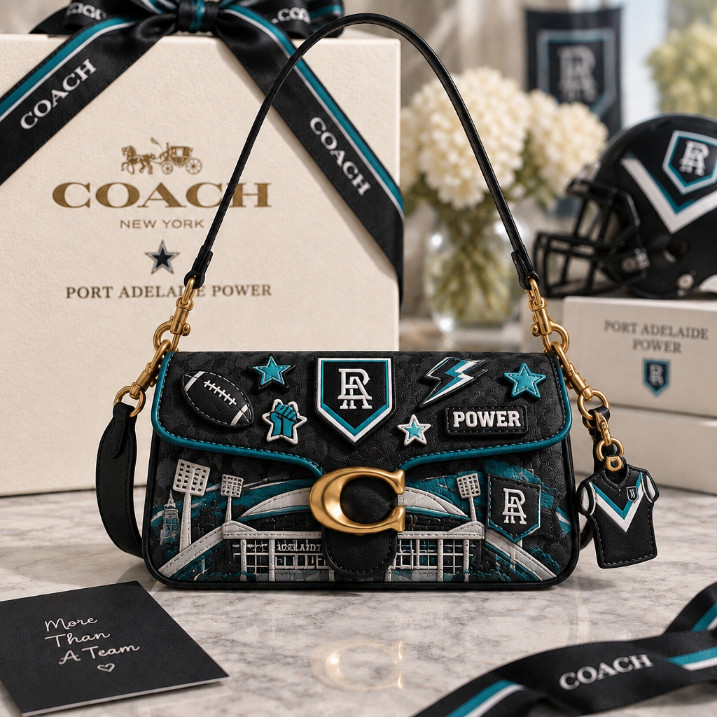 Port Adelaide Power Coach Shoulder Cross With Charm